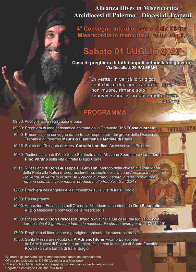 In memoria di Fratel Biagio il quarto Convegno interdiocesano della Divina Misericordia.