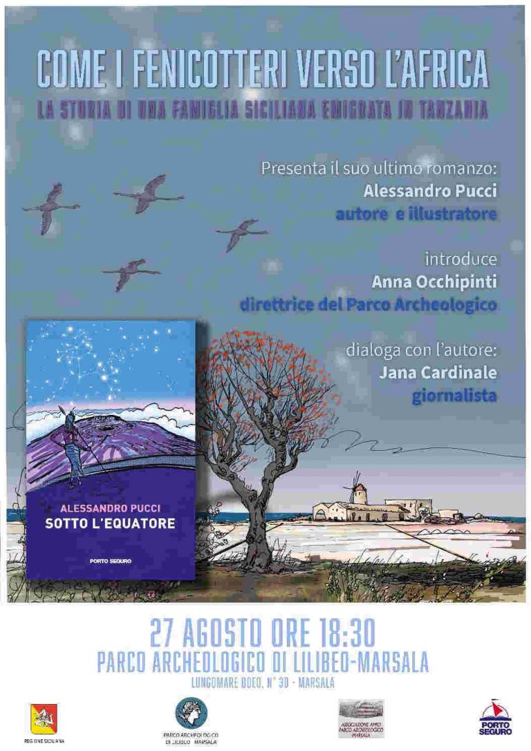 LIBRO SOTTO L'EQUATORE - ALESSANDRO PUCCI - MARSALA - SICILIA BUONA