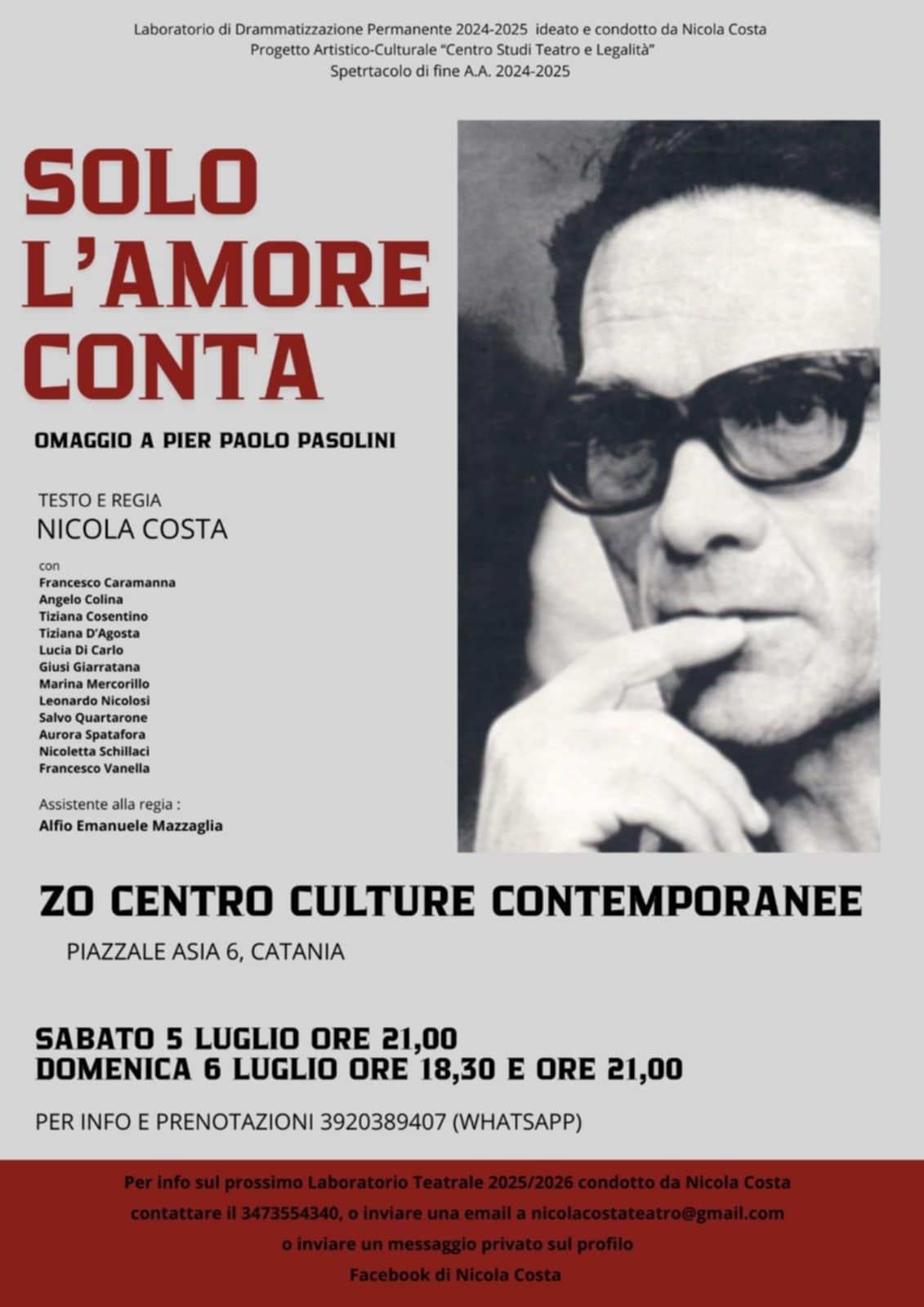 Solo l'amore conta - Zo, 5 e 6 luglio 2025 - Nicola Costa