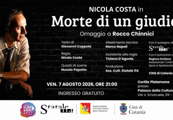 Morte di un Giudice - Nicola Costa - teatro - Catania