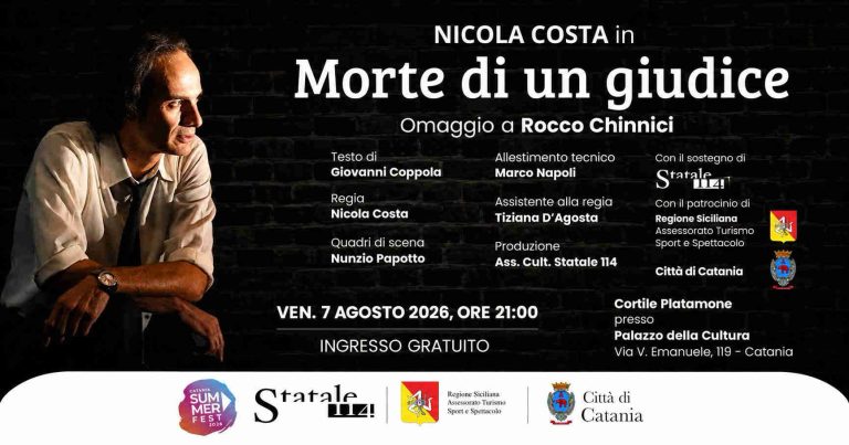 Morte di un Giudice - Nicola Costa - teatro - Catania
